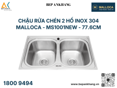Chậu Rửa Chén 2 Hộc Malloca Inox 304 MS1001NEW